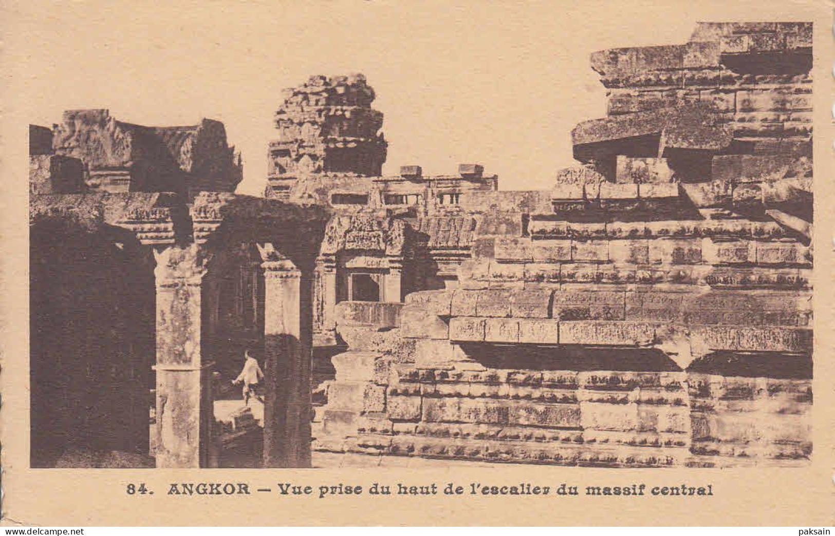 ANGKOR - Vue Prise Du Haut De L'escalier Du Massif Central Paulussen N° 84 CAMBODGE Indochine Cambodia - Cambodge