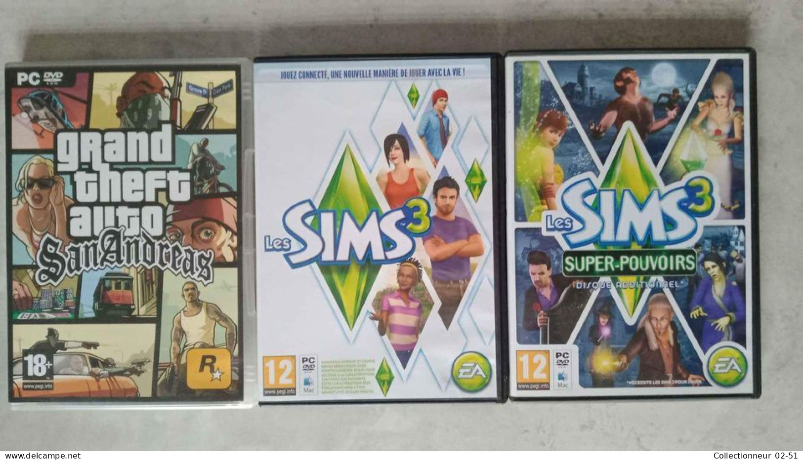 Lot 3 Jeux : Sims 3 Et GTA San Andreas Pour Pc - Giochi PC