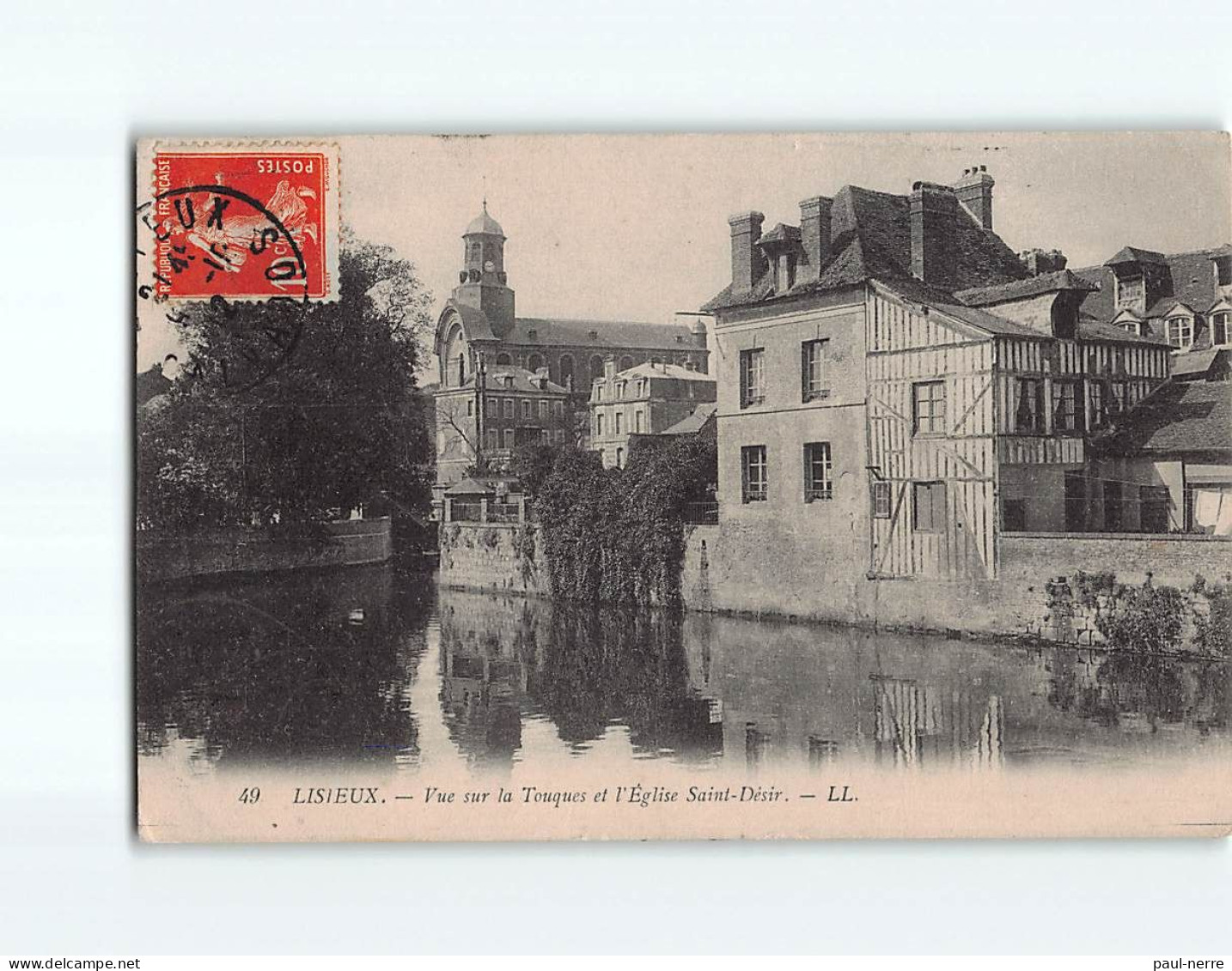 LISIEUX : Vue Sur La Touques Et L'Eglise Saint-Désir - état - Lisieux