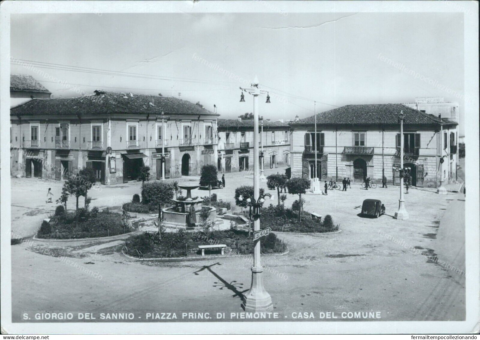 Cr579 Cartolina S.giorgio Del Sannio Piazza Principe Di Piemonte  Benevento - Benevento