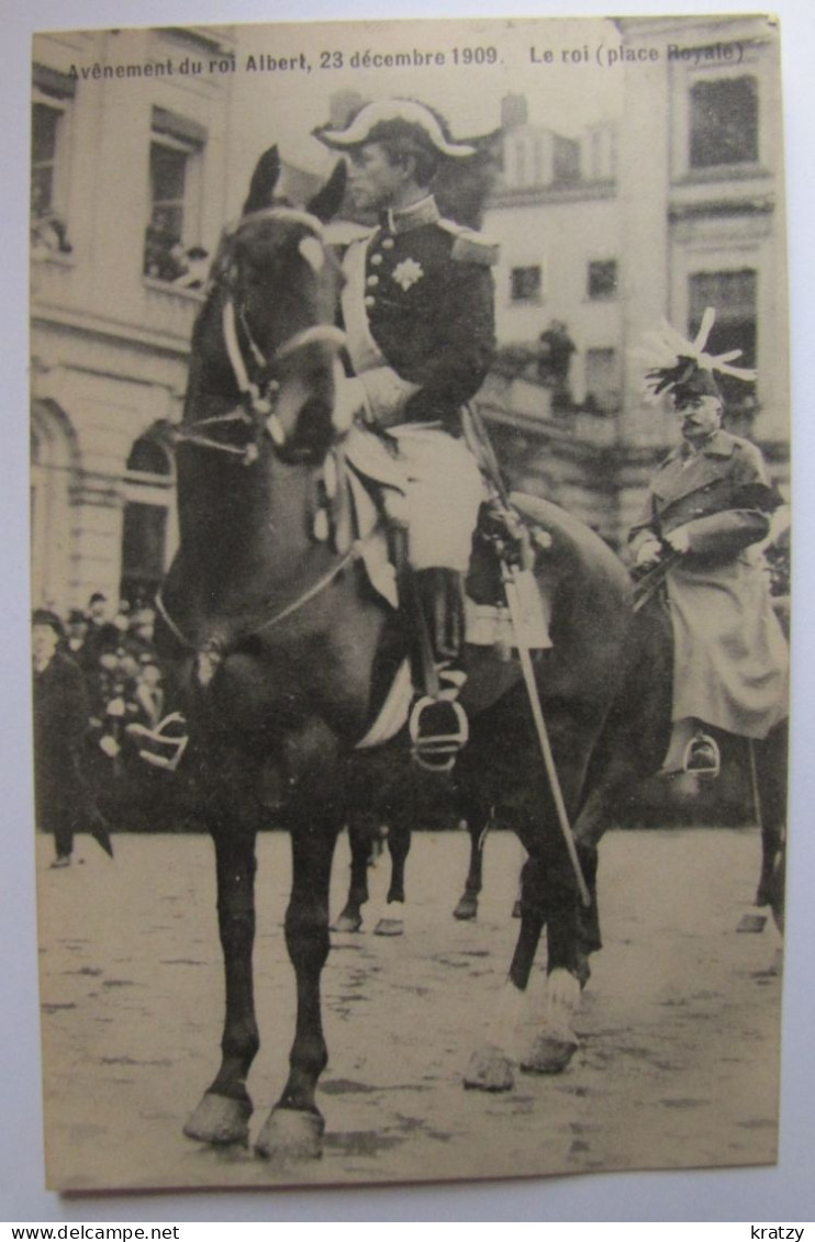 BELGIQUE - BRUXELLES - Avènement Du Roi Albert, 23 Décembre 1909 - Le Roi Place Royale - Fêtes, événements