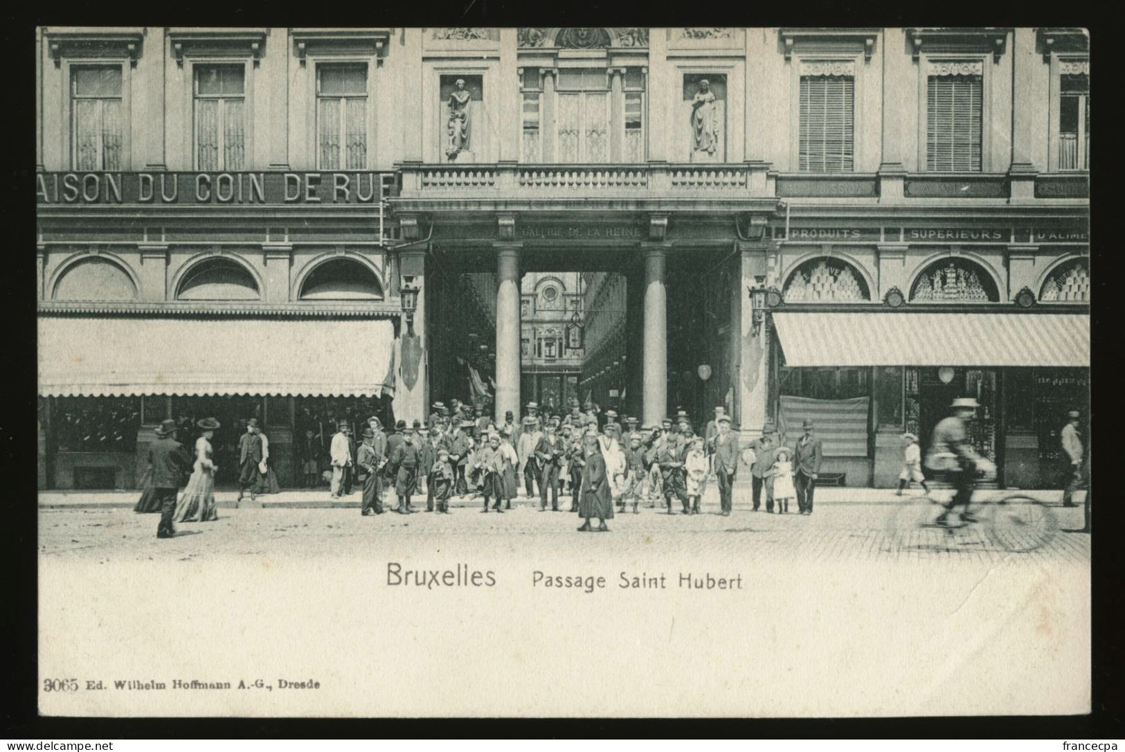 1020 - BELGIQUE - BRUXELLES - Passage Saint Hubert  -  DOS NON DIVISE - Autres & Non Classés