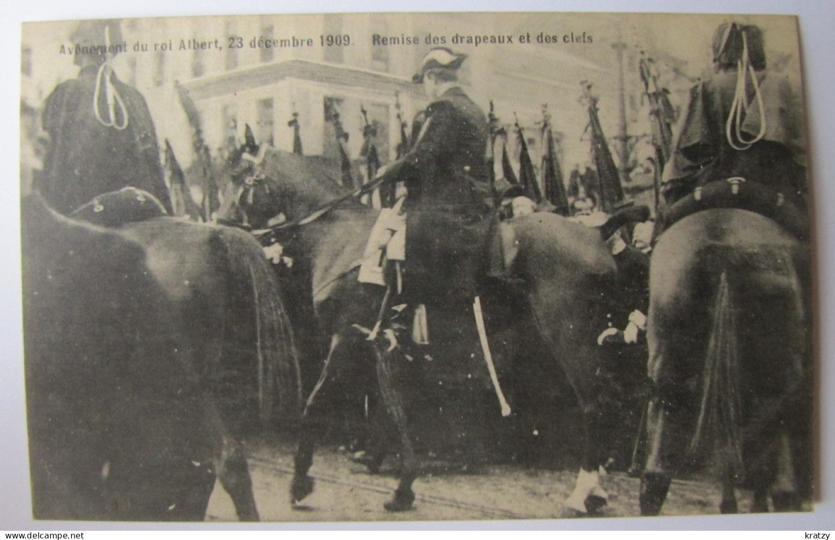 BELGIQUE - BRUXELLES - Avènement Du Roi Albert, 23 Décembre 1909 - Remise Des Drapeaux Et Des Clefs - Feiern, Ereignisse