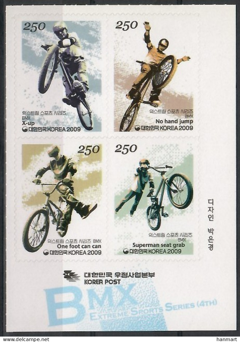 Korea, South  2009 Mi 2729-2732 MNH  (ZS9 SKAvie2729-2732) - Ciclismo