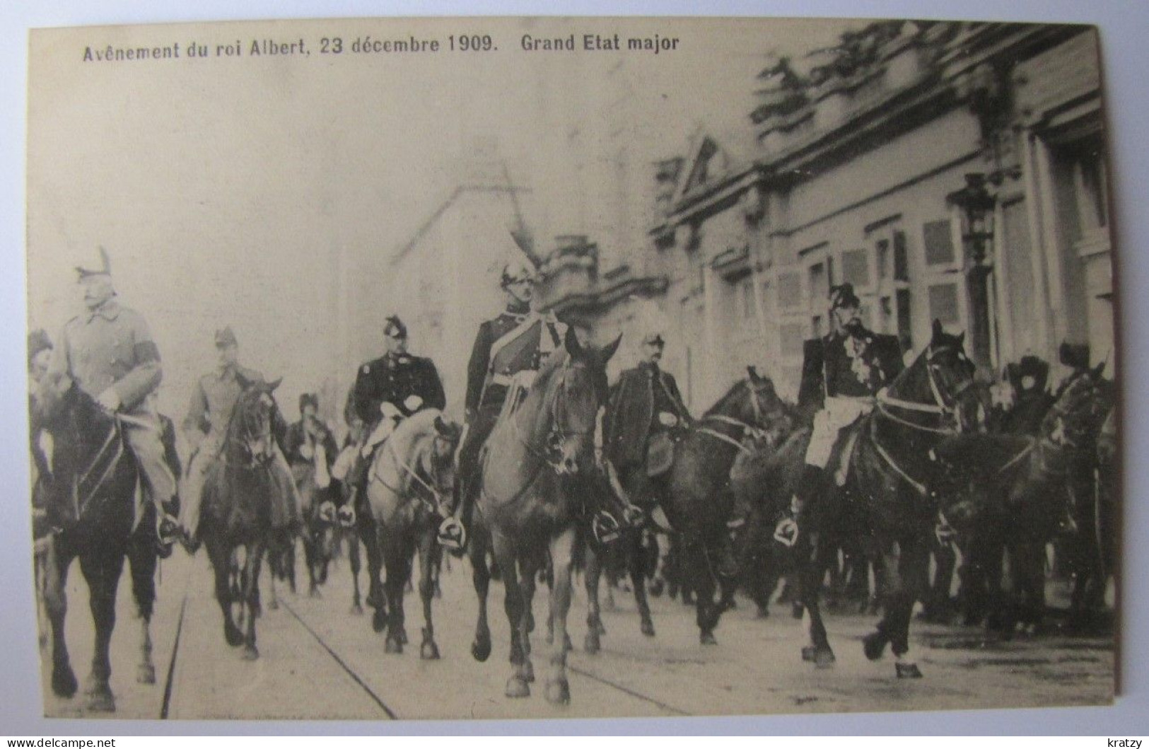 BELGIQUE - BRUXELLES - Avènement Du Roi Albert, 23 Décembre 1909 - Grand Etat-Major - Fêtes, événements