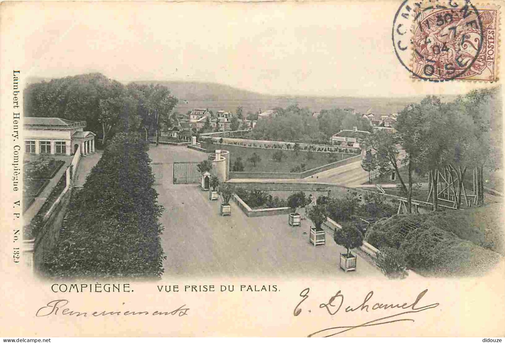 60 - Compiègne - Vue Prise Du Palais - Précurseur - CPA - Oblitération De 1904 - Voir Scans Recto-Verso - Compiegne