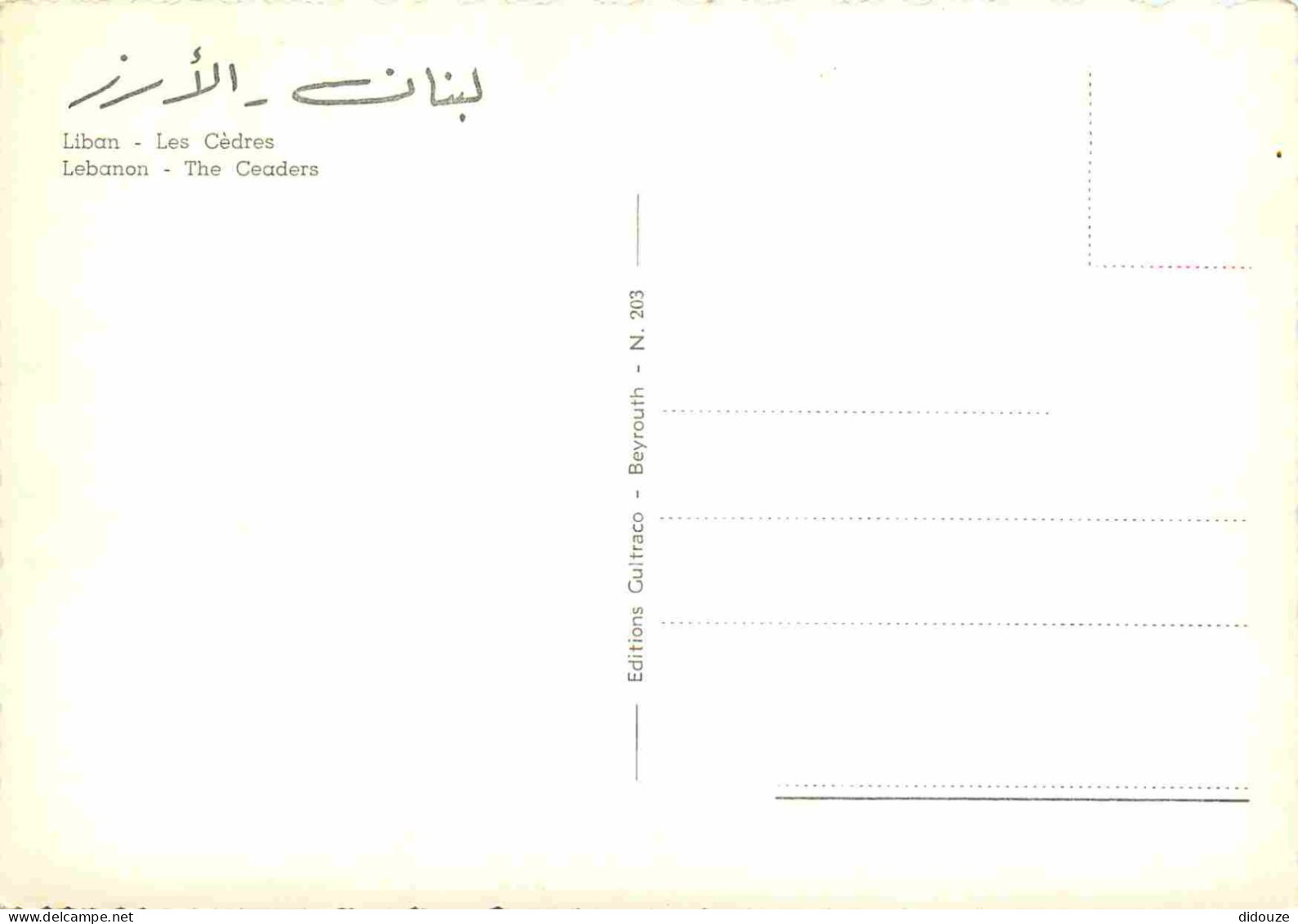 Liban - Les Cèdres - Carte Dentelée - Lebanon - CPM - Voir Scans Recto-Verso - Liban