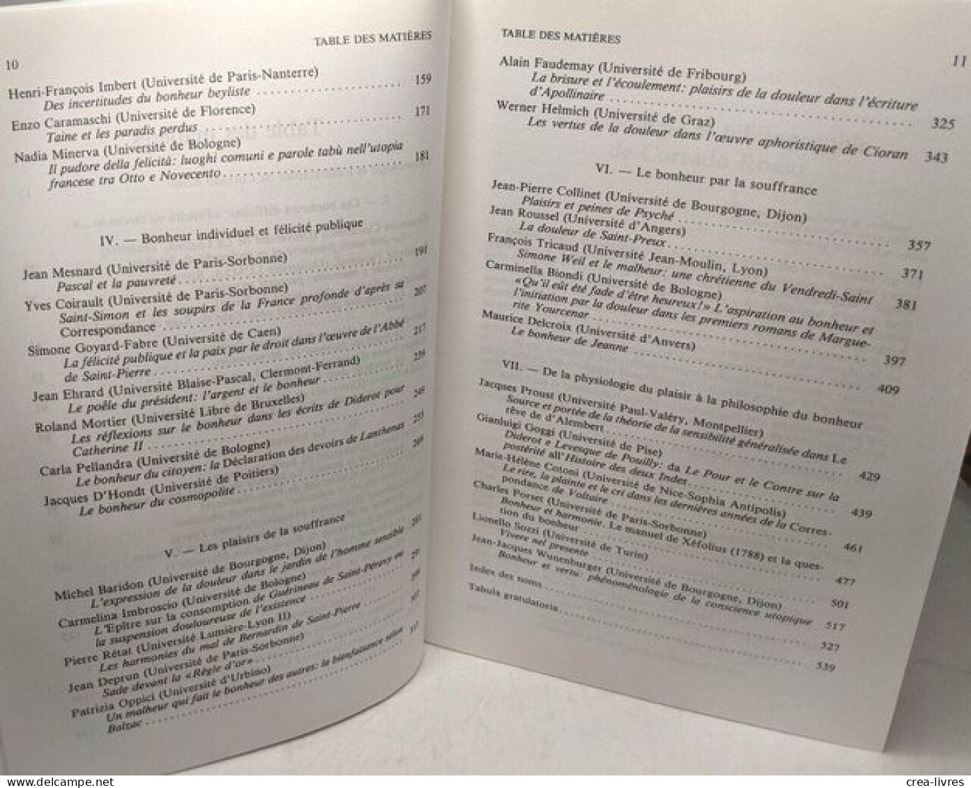 La Quête Du Bonheur Et L'expression De La Douleur Dans La Littérature Et La Pensée Françaises - Autres & Non Classés