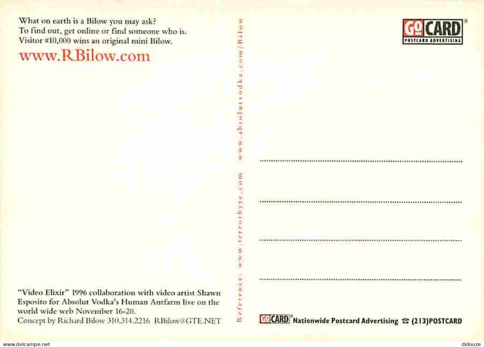 Publicite - Bilow - Carte Neuve - CPM - Voir Scans Recto-Verso - Werbepostkarten