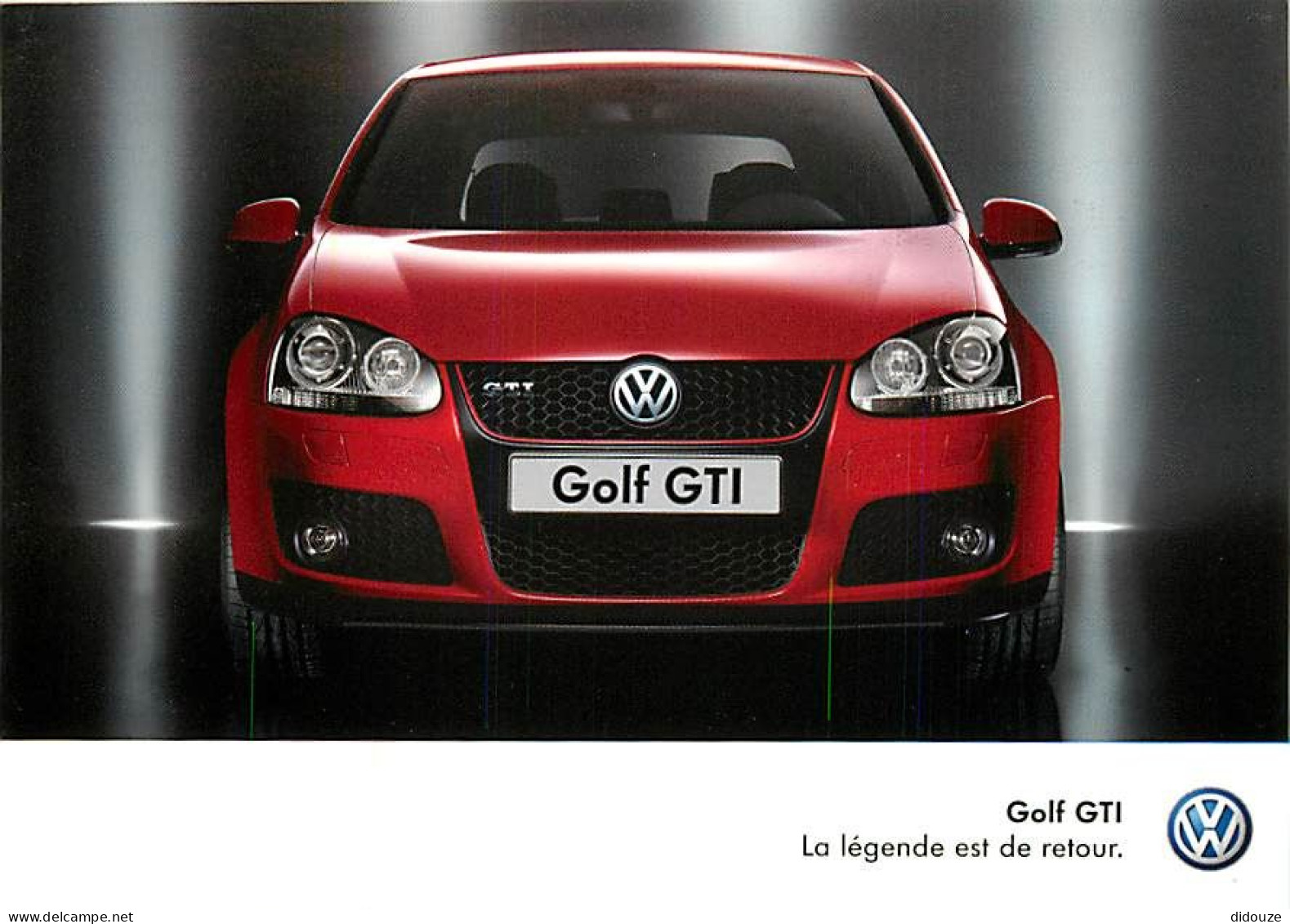 Automobiles - Carte Publicitaire - Volkswagen Golf GTI - Carte Neuve - CPM - Voir Scans Recto-Verso - Voitures De Tourisme