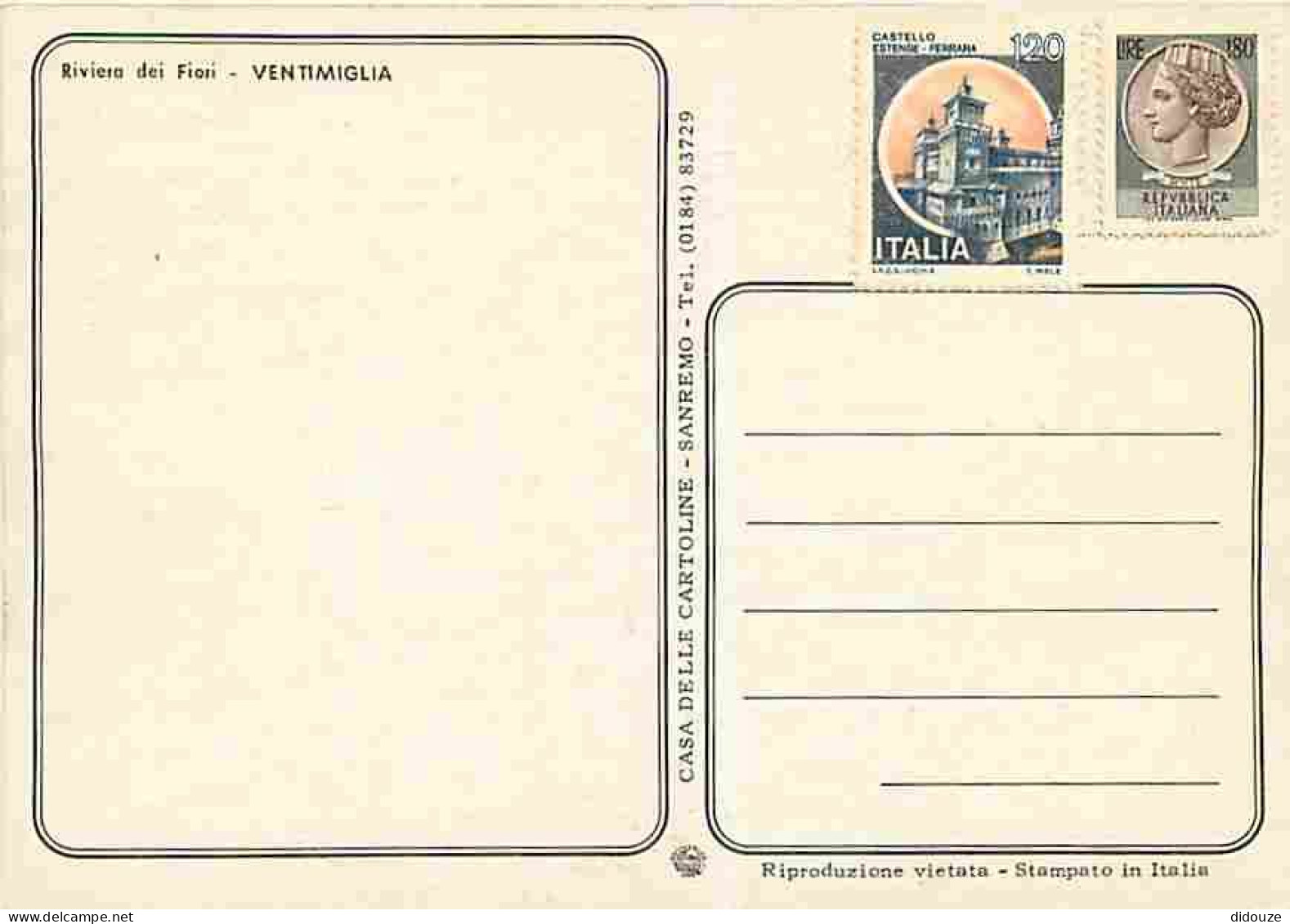 Italie - Ventimiglia - Multivues - CPM - Voir Scans Recto-Verso - Autres & Non Classés