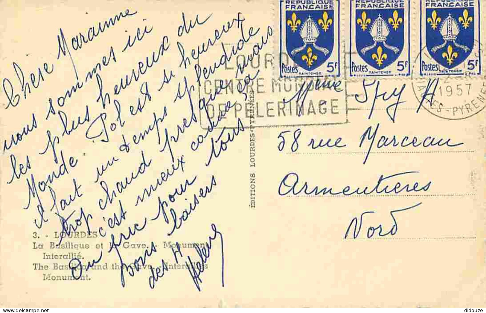 65 - Lourdes - Ville Connue Pour Son Pèlerinage Chrétien - CPA - Voir Scans Recto-Verso - Lourdes