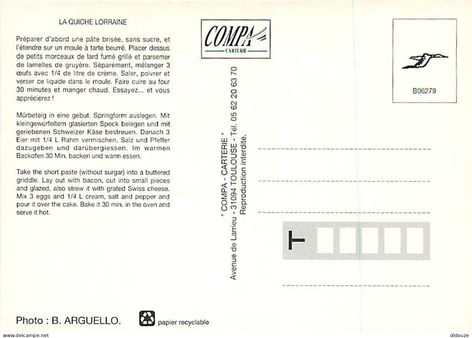 Recettes De Cuisine - Gastronomie - CPM - Voir Scans Recto-Verso - Recettes (cuisine)