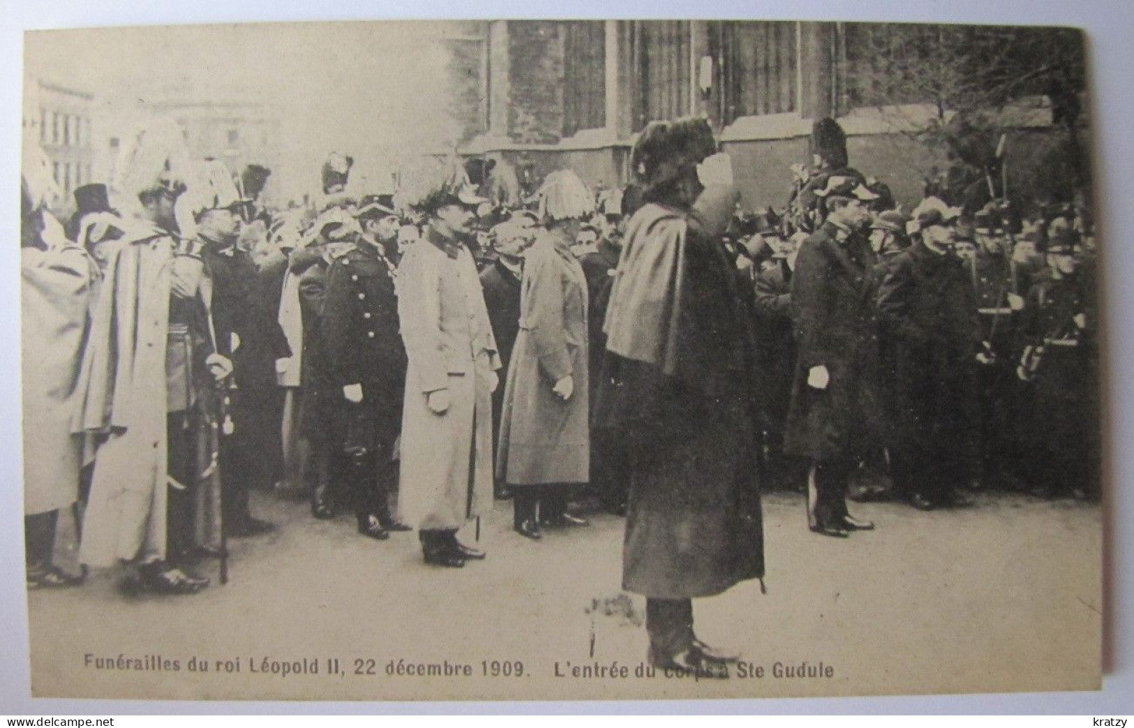 BELGIQUE - BRUXELLES - LAEKEN - Funérailles Du Leopold II - L'entrée Du Corps à Sainte-Gudule - Fêtes, événements