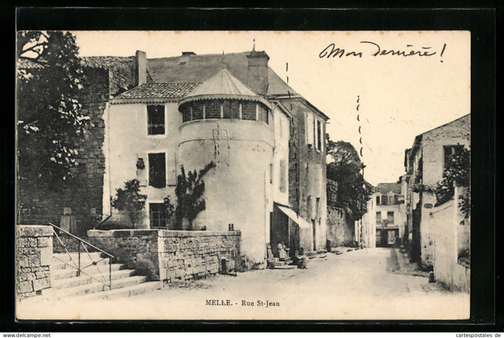 CPA Melle, Rue St-Jean, Vue De La Rue  - Melle