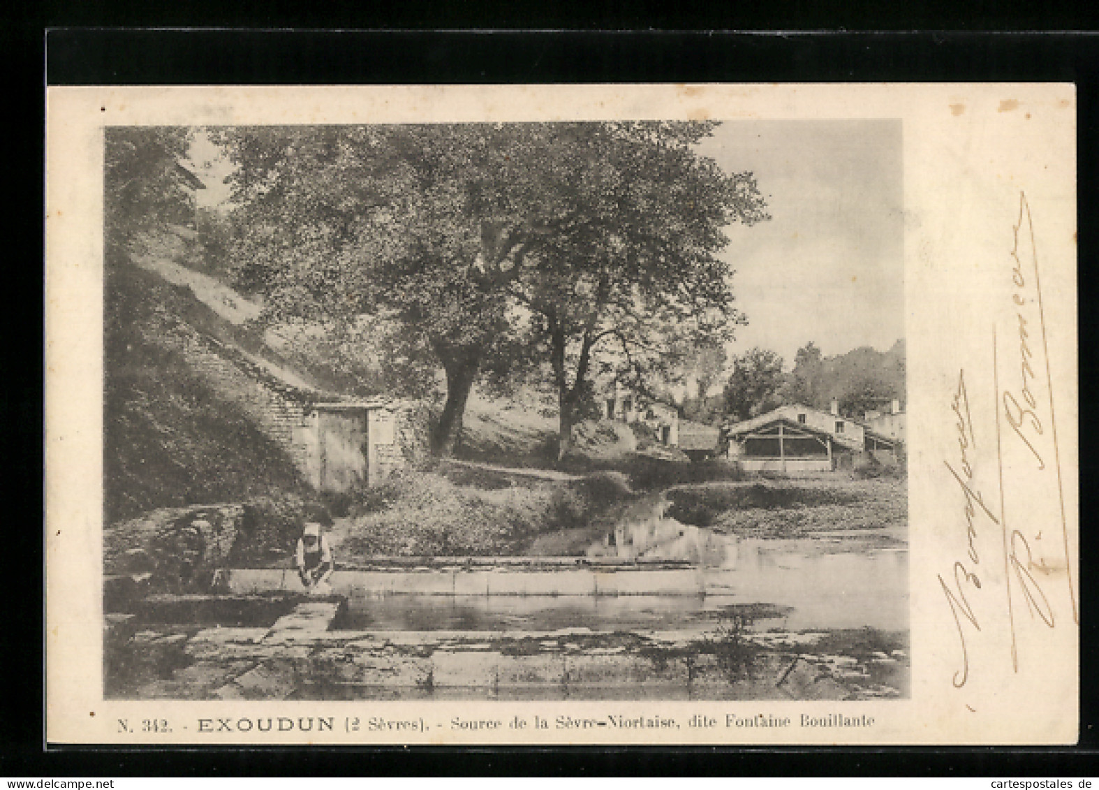 CPA Exoudun, Source De La Sèvre-Niortaise Dite Fontaine Bouillante  - Niort