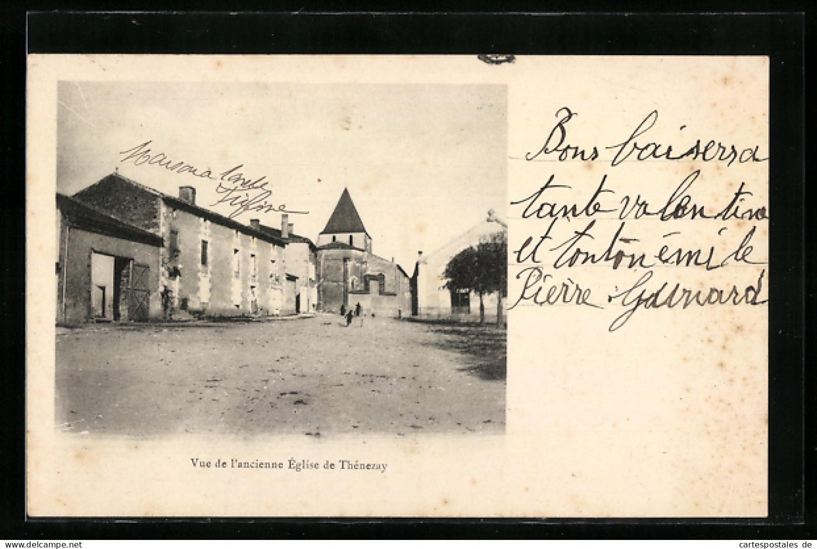 CPA Thénezay, Vue De L`ancienne Église  - Andere & Zonder Classificatie