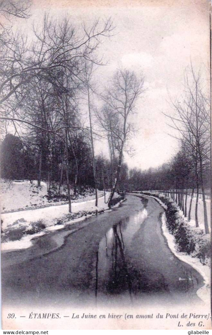 91 - Essonne -   ETAMPES  - La Juine En Hiver En Amont Du Pont De Pierre - Etampes