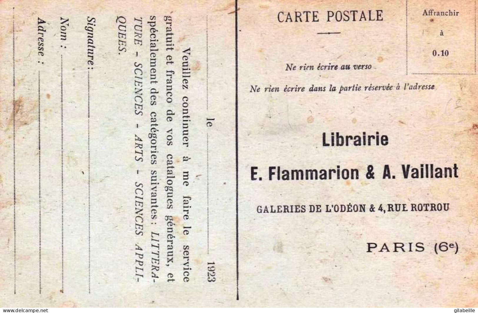 75 - PARIS 06 - Galeries De L Odeon - Rue Rotrou -  La Librairie Flammarion Et Vaillant - Arrondissement: 06