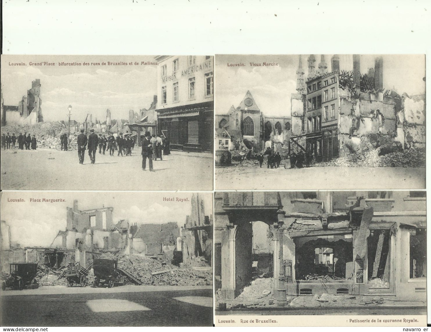LEUVEN - LOUVAIN Volledige Reeks Van 12 Zichtkaarten Na De Bombardementen 1914-1918 Mooie Staat  (Port Incl.) - Leuven