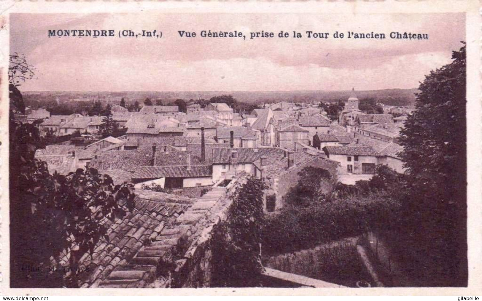17 - Charente Maritime - MONTENDRE - Vue Generale Prise De La Tour De L Ancien Chateau - Montendre