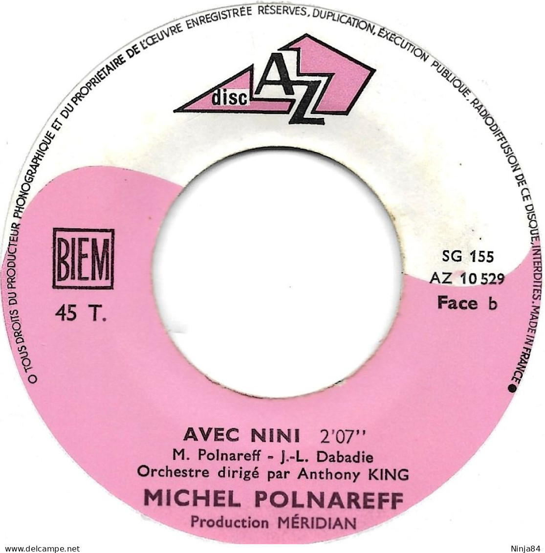 SP 45 RPM (7") Michel Polnareff  "  Un Train Ce Soir  " - Autres - Musique Française