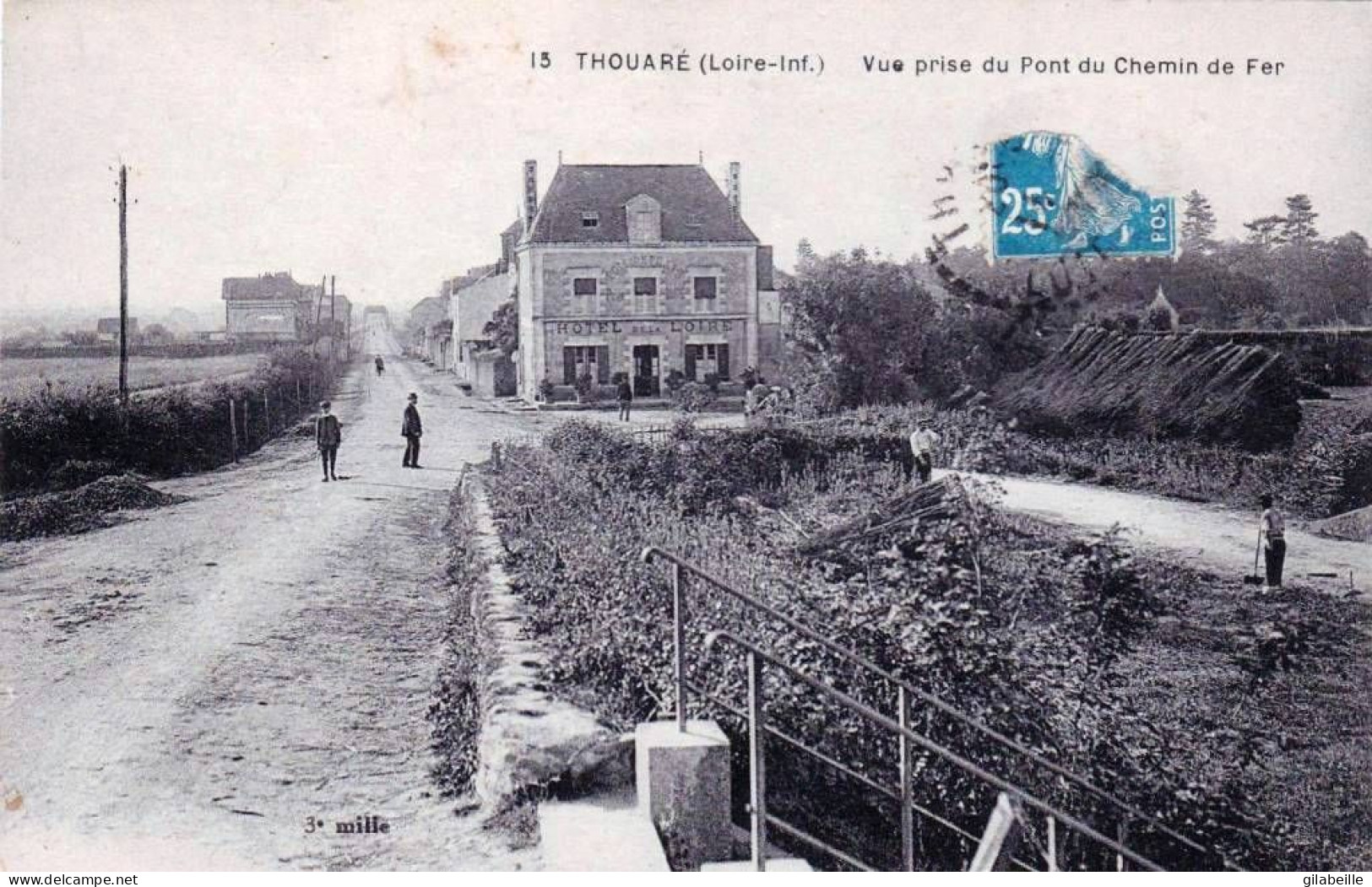44 - Loire Atlantique -  THOUARE - Vue Prise Du Pont Du Chemin De Fer - Hotel De La Loire - Autres & Non Classés