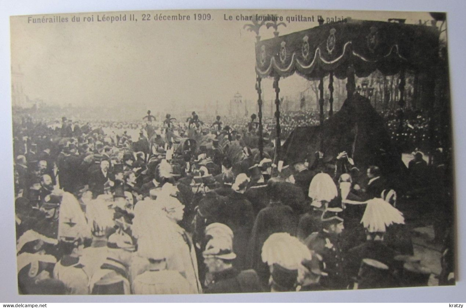 BELGIQUE - BRUXELLES - LAEKEN - Funérailles Du Leopold II - Le Char Funèbre Quittant Le Palais - Fêtes, événements