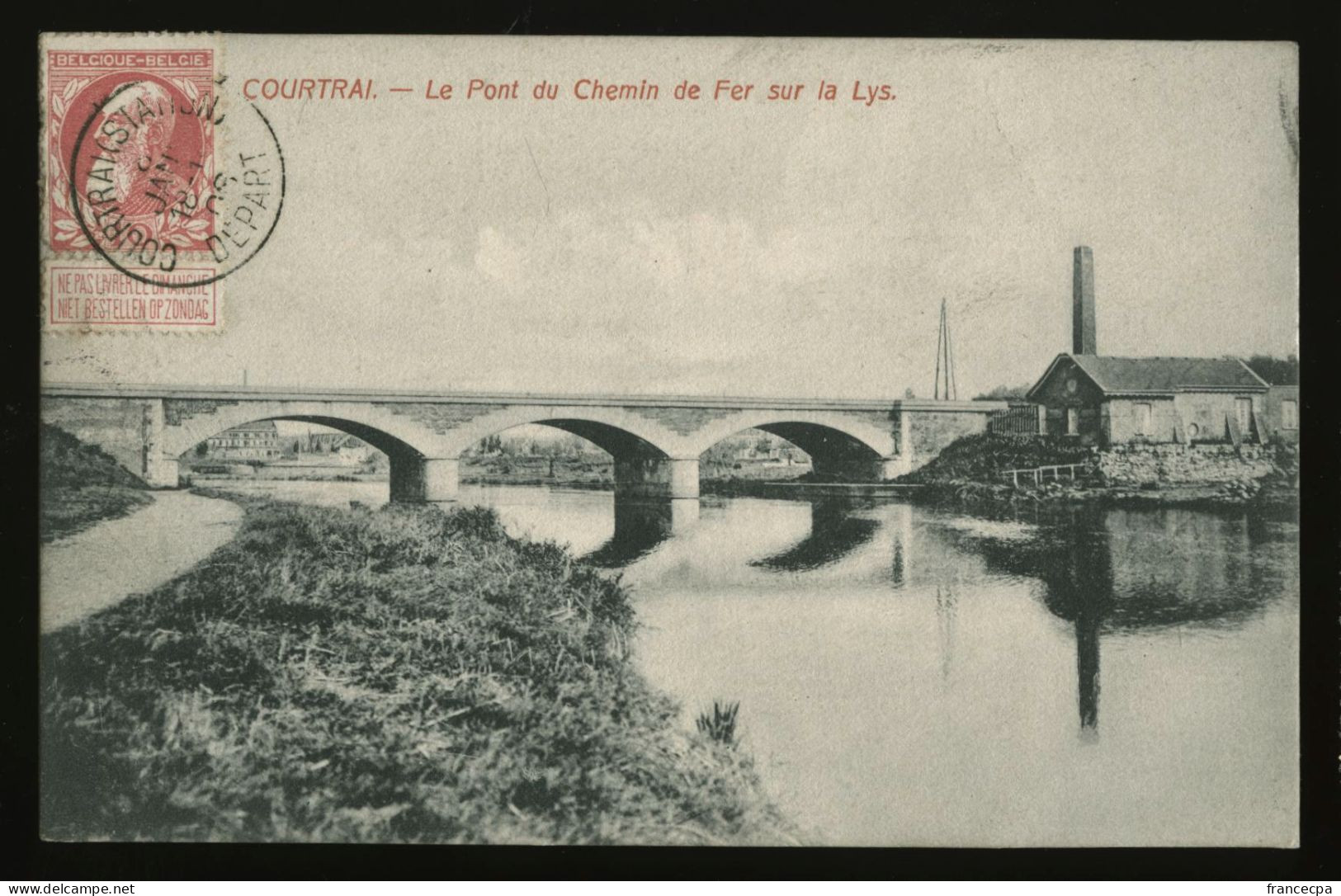 1024 - BELGIQUE - COURTRAI - Le Pont Du Chemin De Fer Sur La Lys - Kortrijk