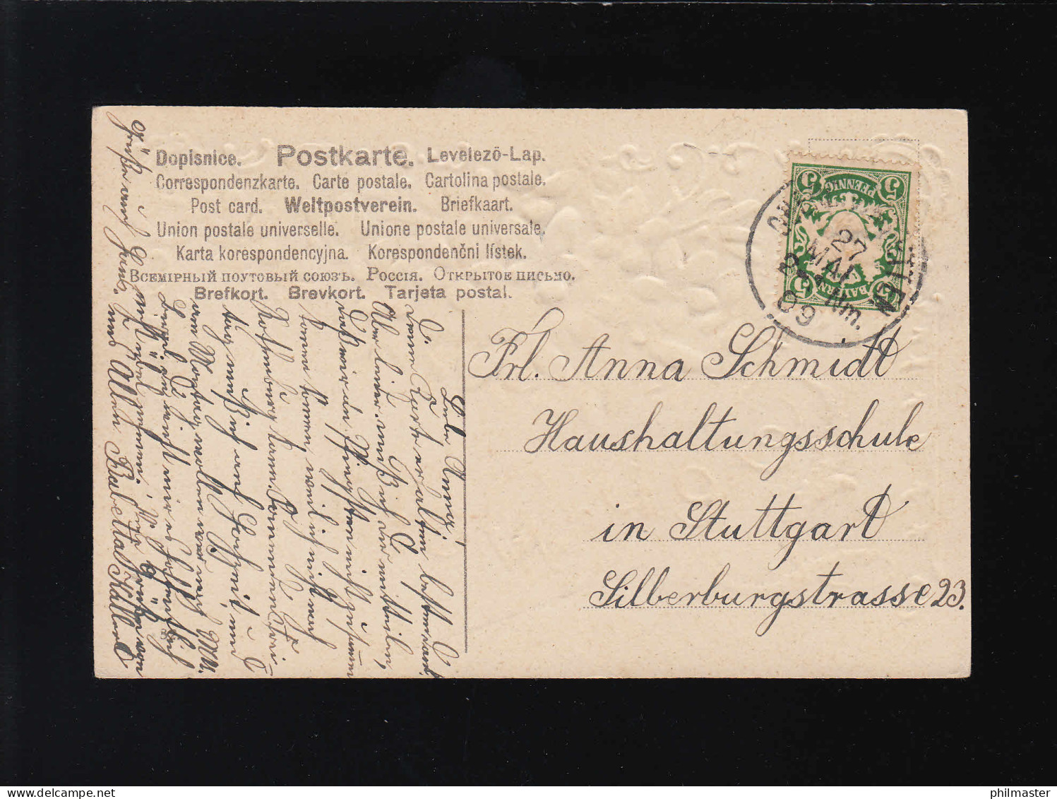 Schau Ich Der Süßen Veilchen Geheimnisvolle Pracht, Leb Wohl, Gelaufen 27.5.1909 - Other & Unclassified