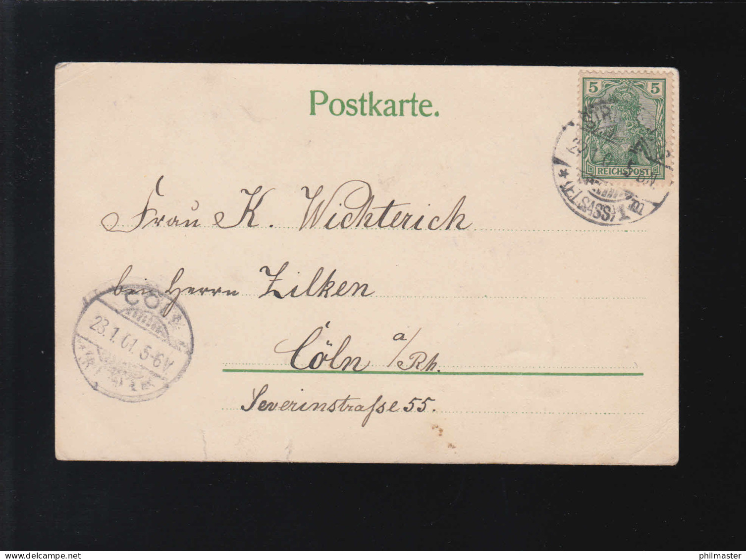 Roter Mohn, Ich Möchte Dir Sagen Zu Jeder Frist, Strassburg /Cöln 22.+ 23.1.1901 - Tegenlichtkaarten, Hold To Light