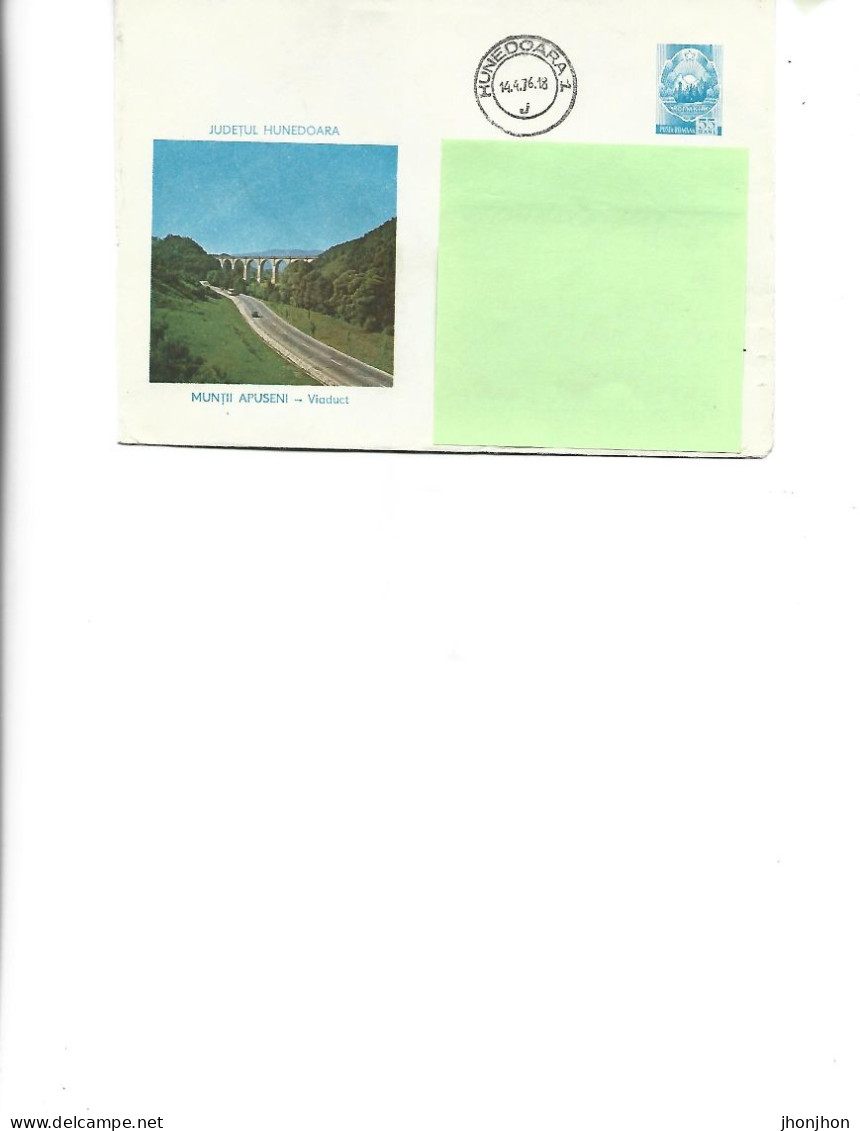 Romania - Post. St.cover Used 1973(1380) - Hunedoara County  -  Apuseni Mountains - Viaduct - Entiers Postaux