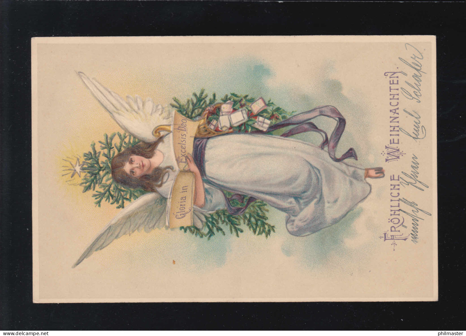 Weihnachten Fröhliche Gloria In Excelsis Deo, Lörrach/Bruchsal 23. + 24.12.1902 - Altri & Non Classificati