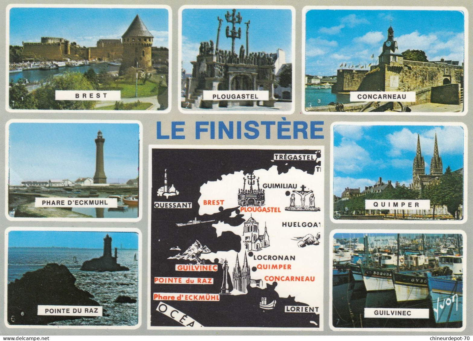 LE FINISTERE BREST PLOUGASTEL CONCARNEAU QUIMPER PHARE D ECKMUHL GUILVINEC - Autres & Non Classés