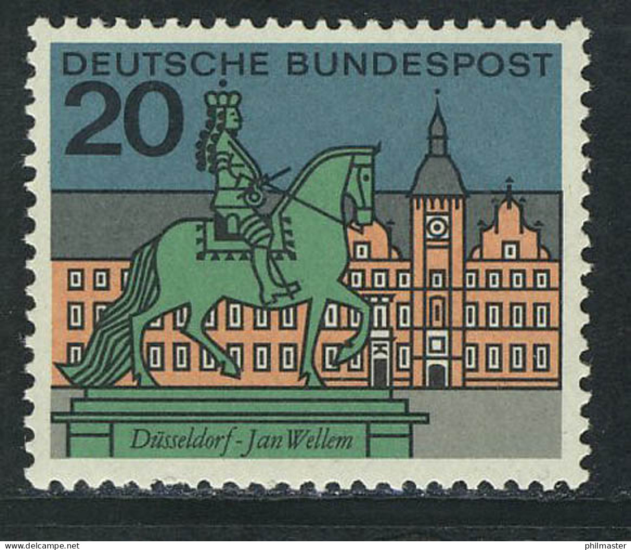 423 Hauptstädte 20 Pf Düsseldorf ** Postfrisch - Unused Stamps