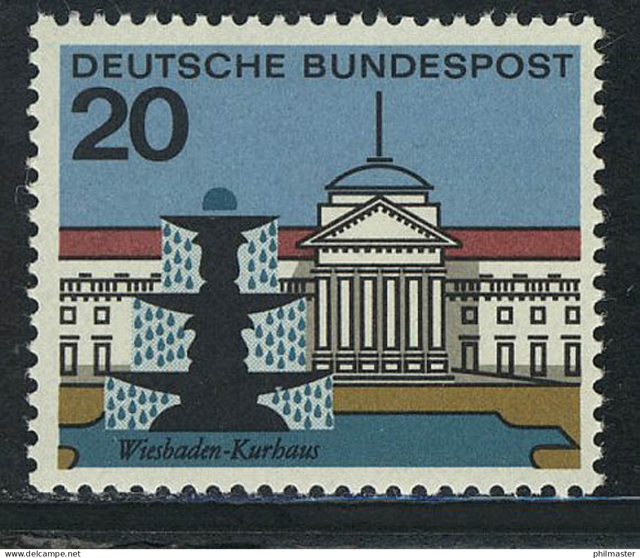 420 Hauptstädte 20 Pf Wiesbaden ** Postfrisch - Unused Stamps