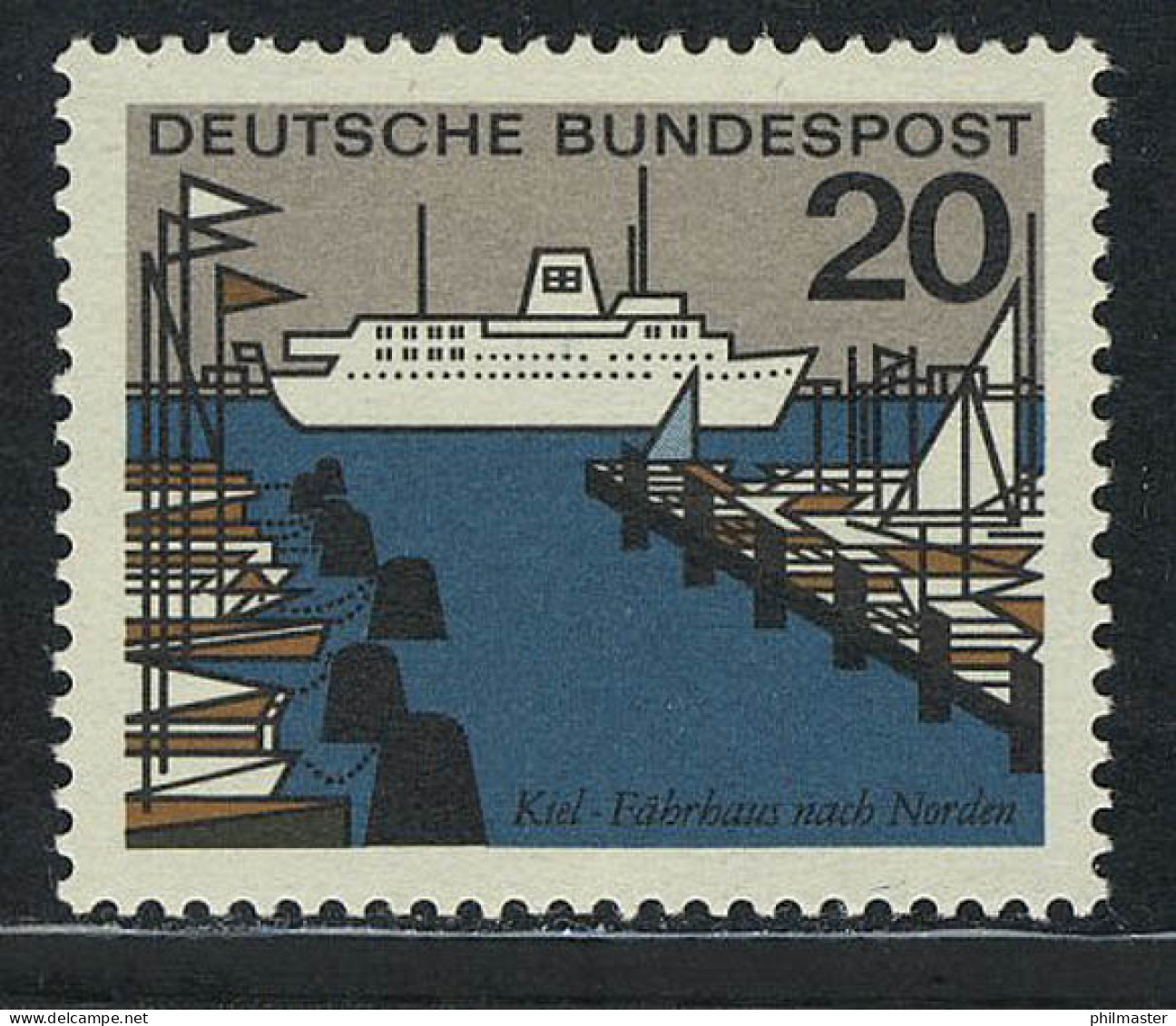 418 Hauptstädte 20 Pf Kiel ** Postfrisch - Unused Stamps