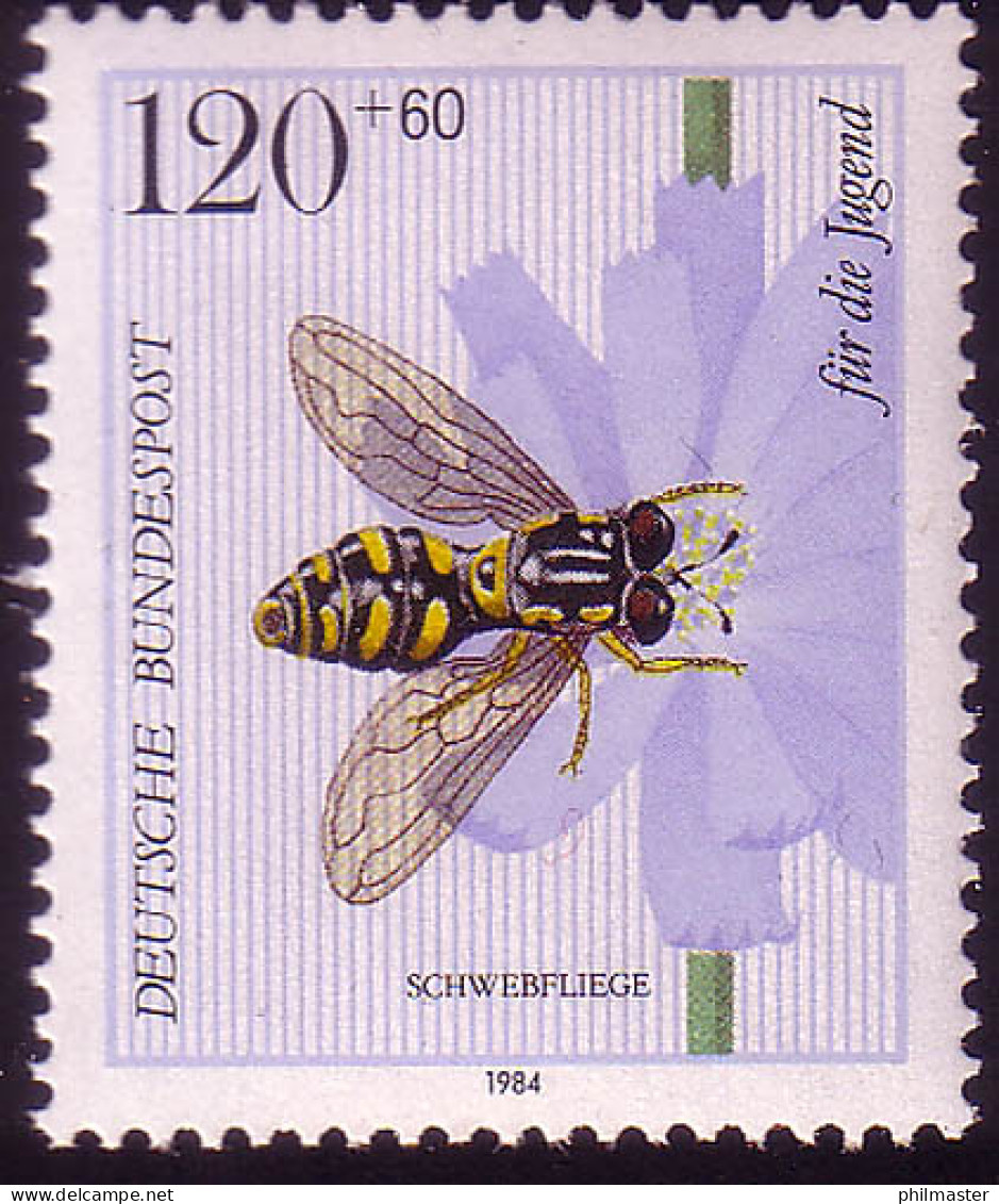 1205 Jugend Schwebfliege 120+60 Pf ** Postfrisch - Unused Stamps