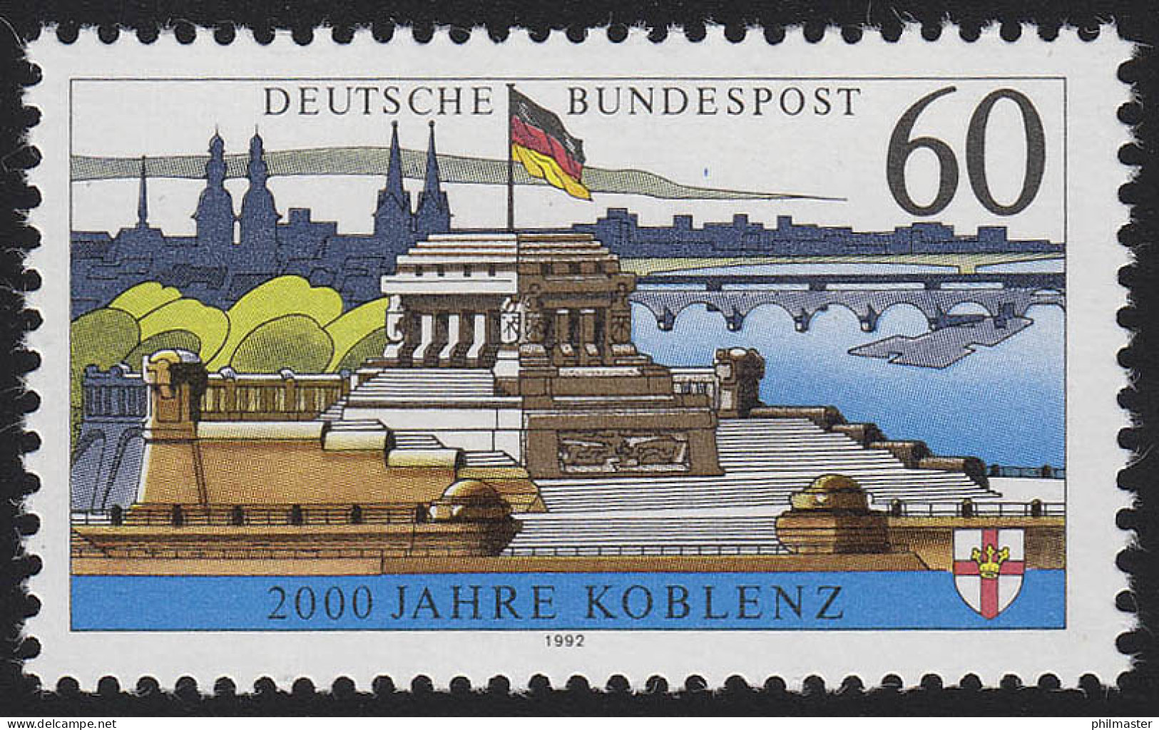 1583x Koblenz, Papier OHNE Fluoreszenz, Postfrisch ** - Neufs