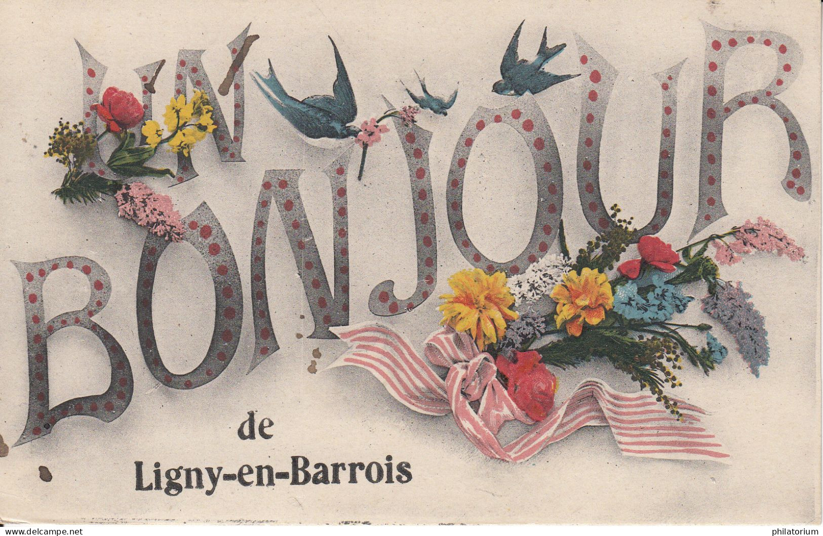 55  LIGNY En BARROIS   Bonjour De ... - Ligny En Barrois