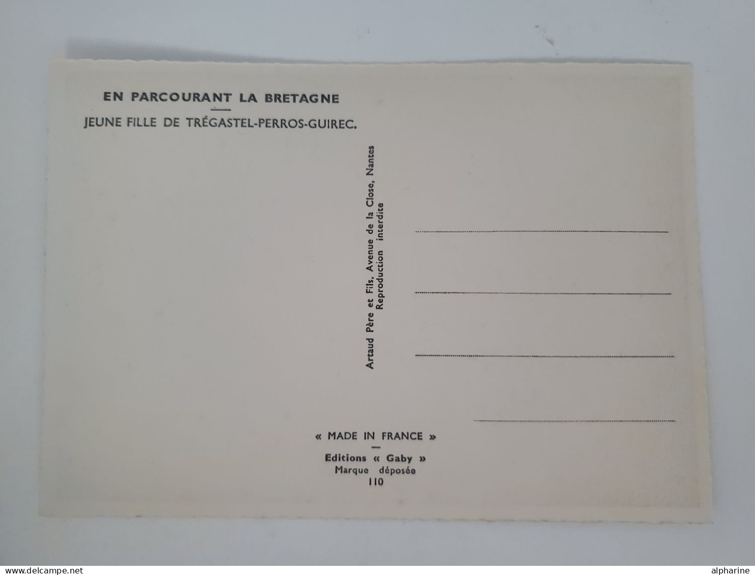 CPA HOMUALK - En Parcourant La Bretagne - Jeune Fille De Trégastel-Perros-Guirec 110 - Bretagne