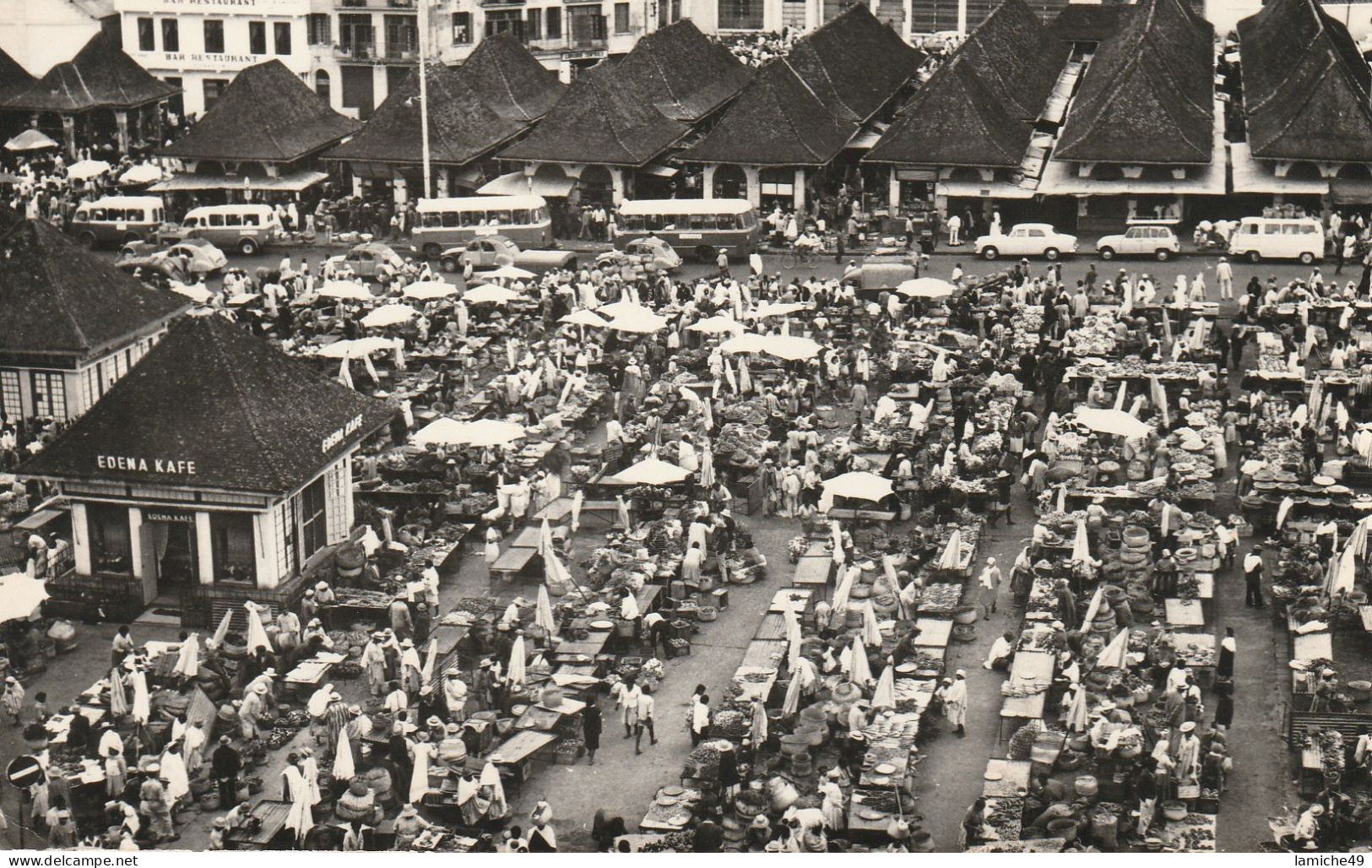 Carte Photo Marché De Tananarive ( Bus Car Edena Café ) - Madagascar