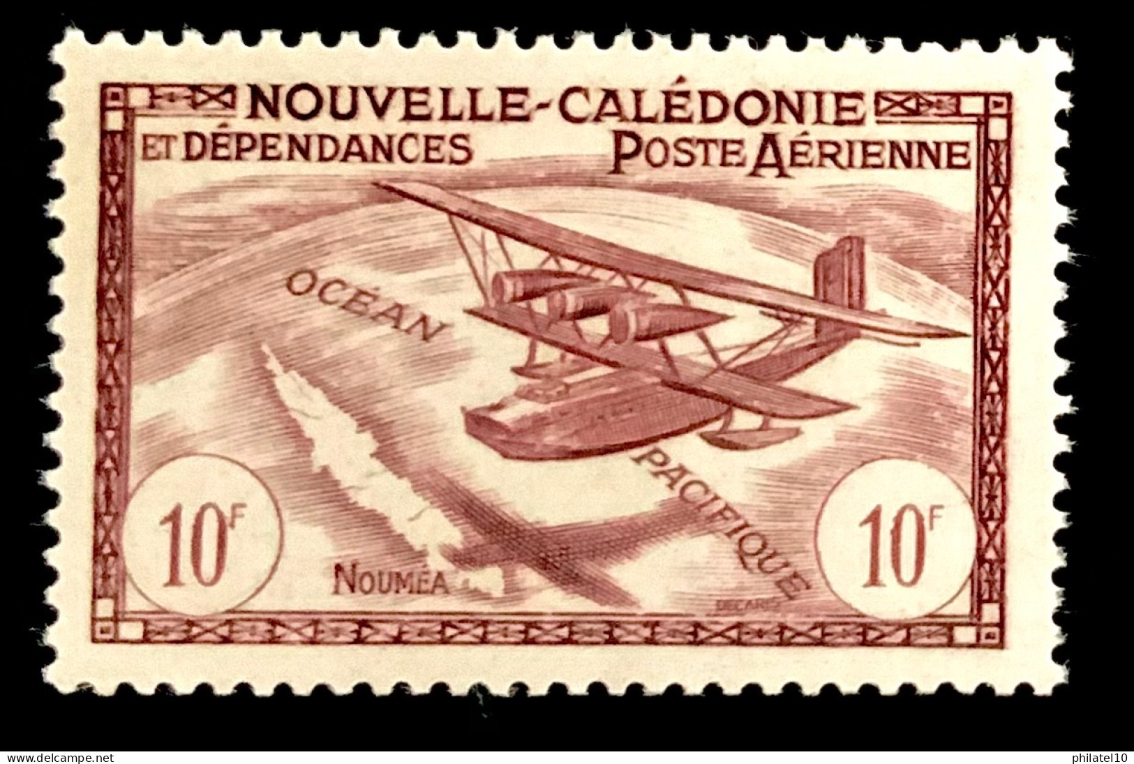 1943 NOUVELLE CALEDONIE - POSTE AERIENNE 10F - NEUF** - Neufs