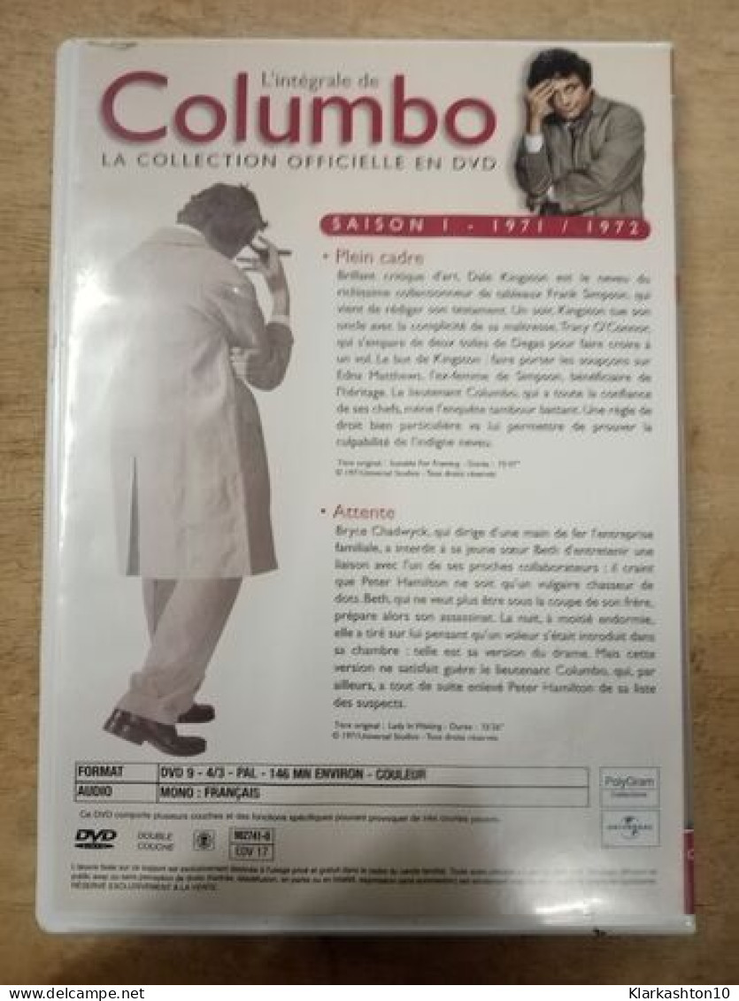 DVD Séie Columbo Saison 1 - L'appât & Plein Cadre - Autres & Non Classés