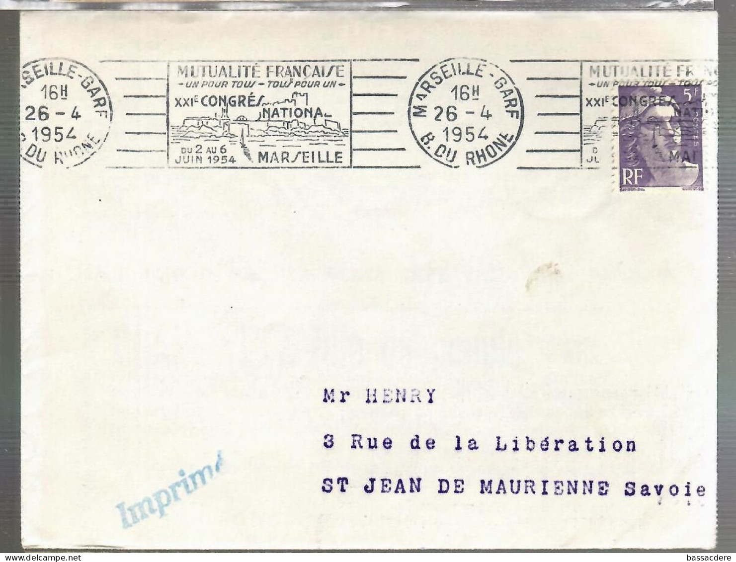 80354 -  XXIe CONGRES  MUTUALITE  FRANCAISE - 1921-1960: Période Moderne