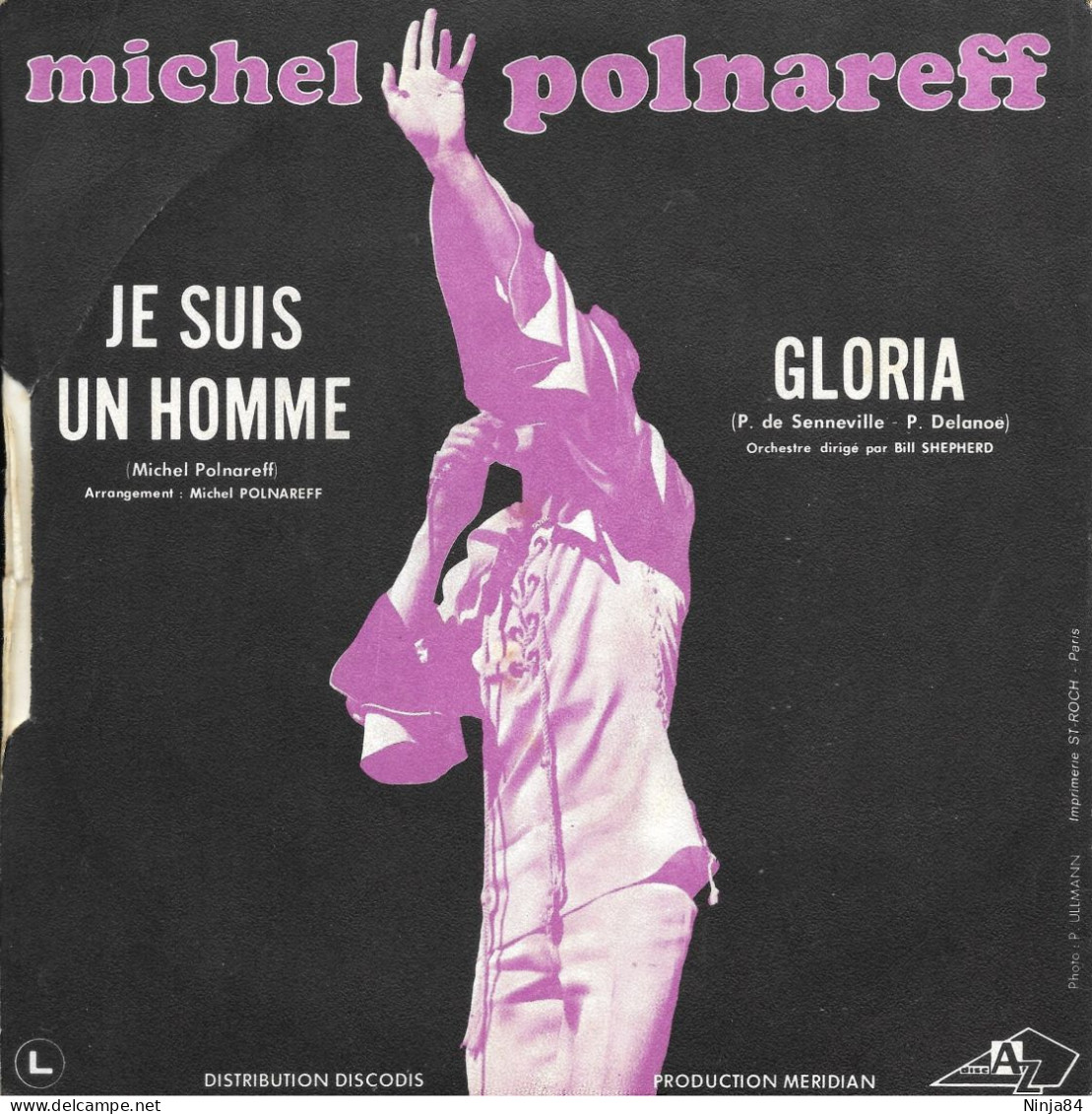 SP 45 RPM (7") Michel Polnareff  "  Gloria  " - Autres - Musique Française