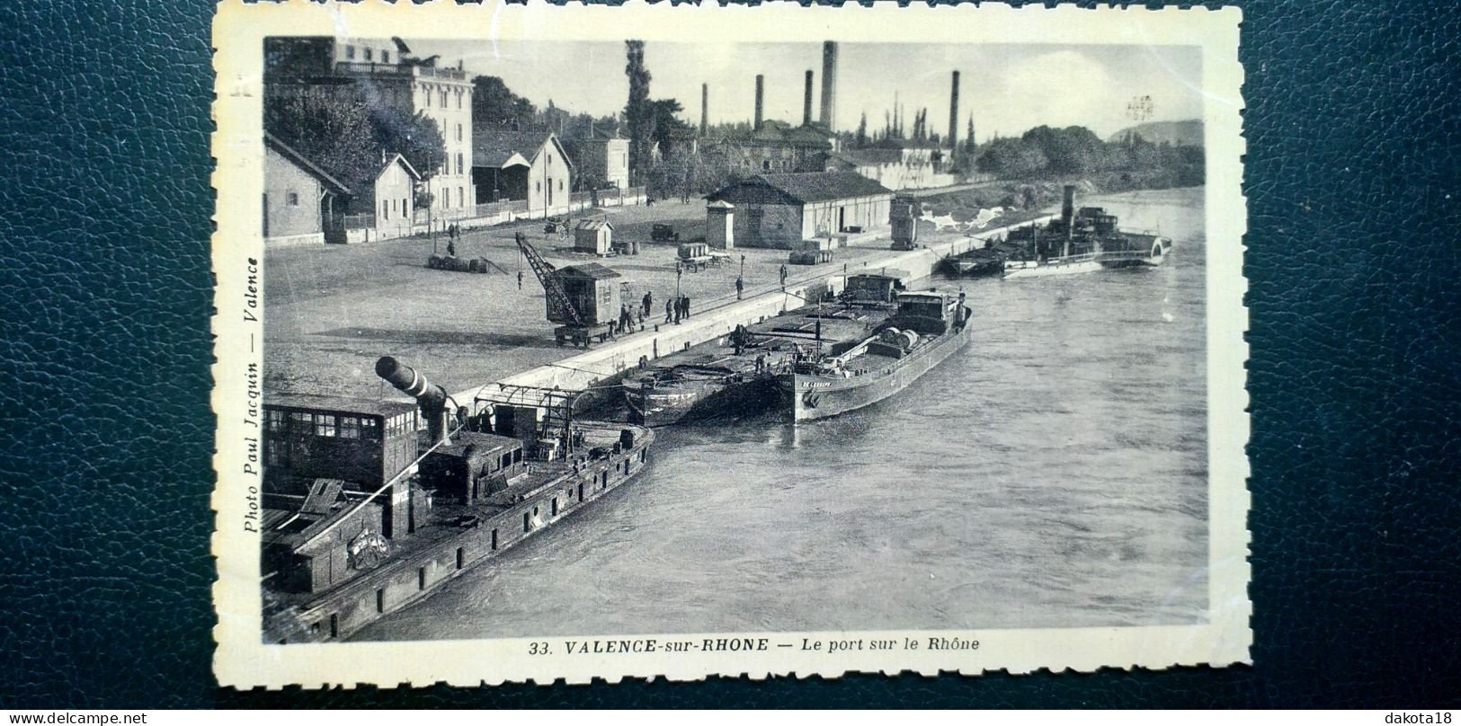 26 , Valence Sur Rhône , Le Port Sur Le Rhône En 1937 - Valence