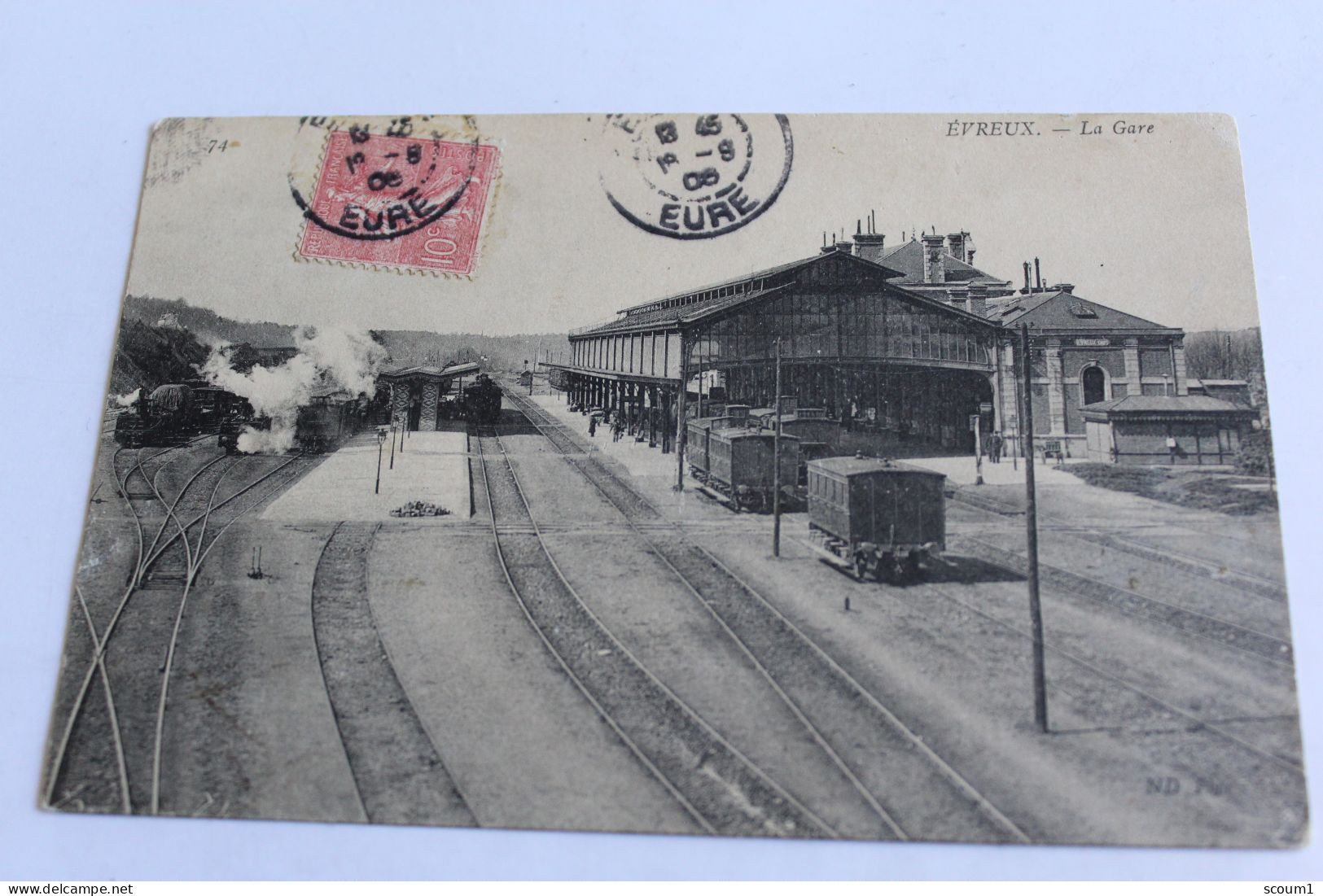 Evreux La Gare Trains 1906 - Evreux