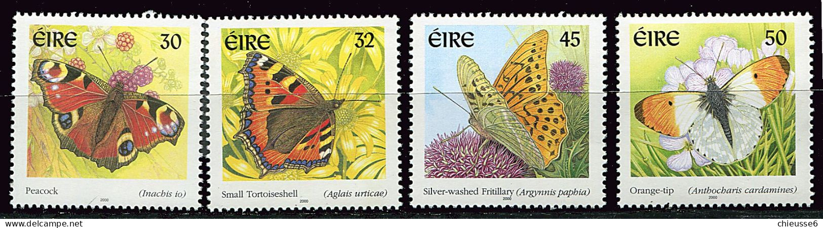 (cl 24) Irlande ** N° 1279 à 1282 - Bloc 37 - Papillons - Neufs