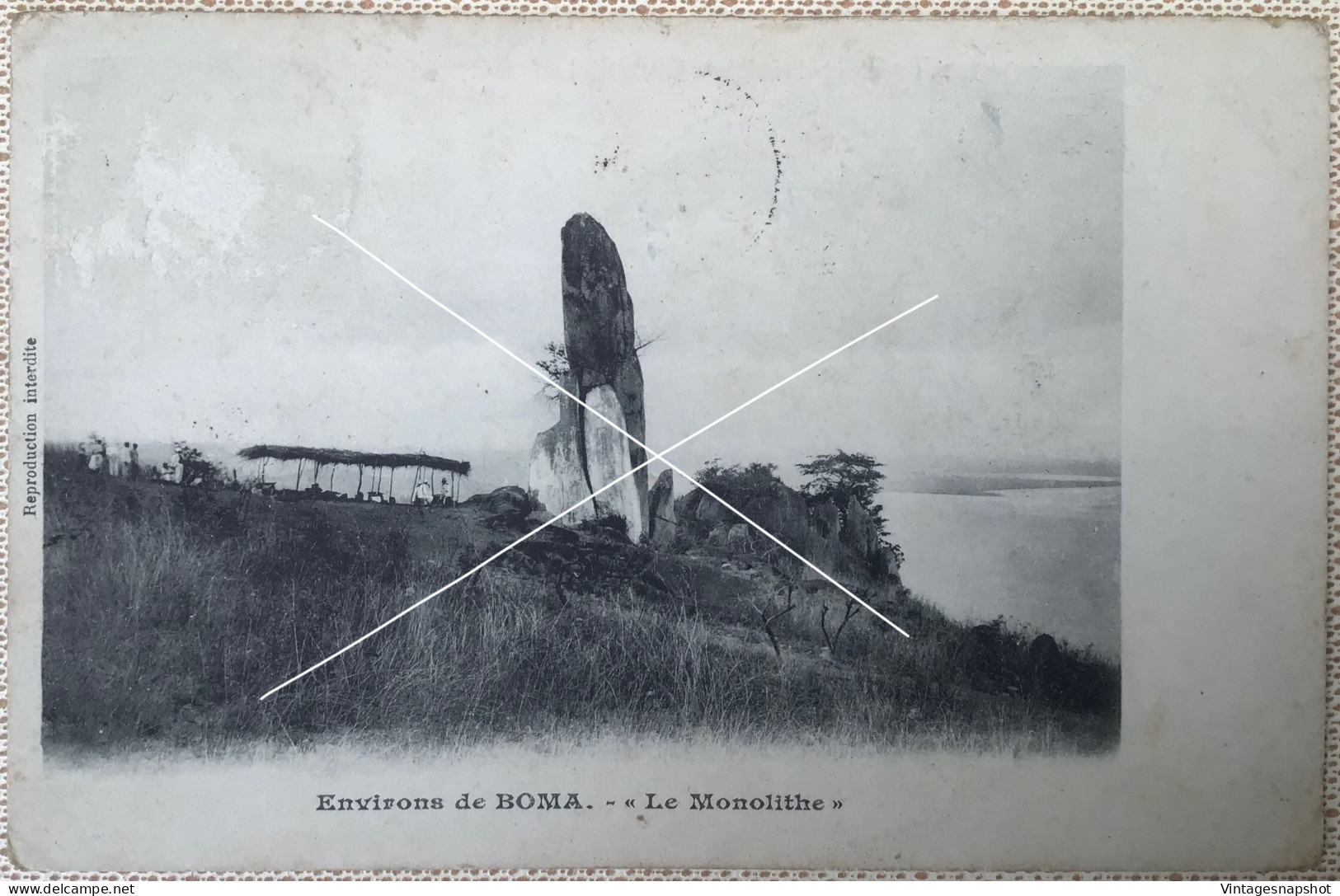 CONGO BELGE BELGISCH KONGO Environs De BOMA Le Monolithe CP PK Postée En 1910 - Congo Belge